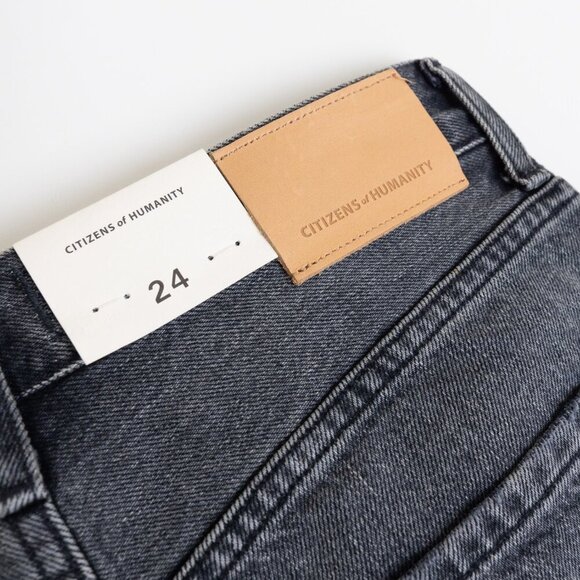 Citizen Of Humanity Camilla Frayed Hem Ripped Shorts Karma Gray Denim Jorts - Picture 5 of 16